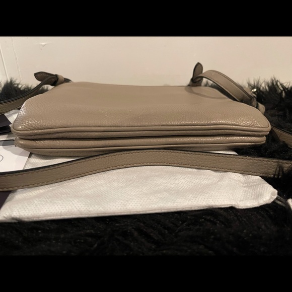 SOLD Authentic Leather Prada Crossbody  Grey (Argilla) Double Zip Phenix Bag - Picture 2 of 9